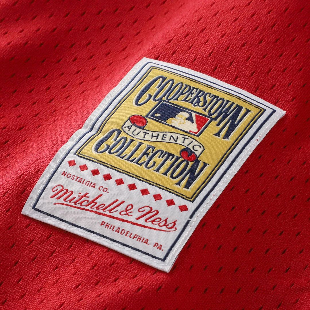 Cincinnati Reds Barry Larkin Mitchell & Ness Cooperstown Mesh Batting Practice Button - Up Jersey - Black MLB Team Jersey Baseball Fan Apparel