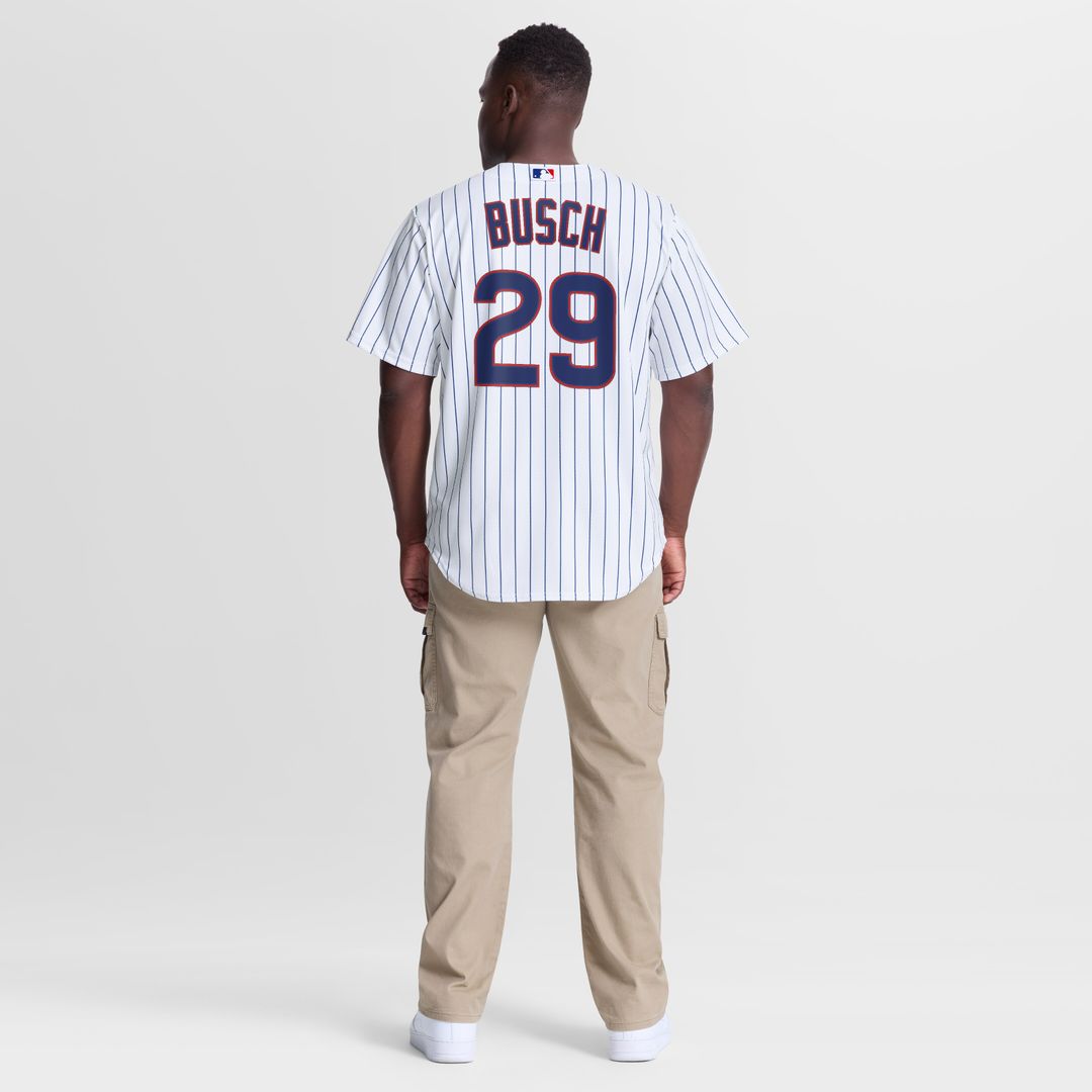 Chicago Cubs Michael Busch Nike Home Replica Jersey - White MLB Team Jersey Baseball Fan Apparel