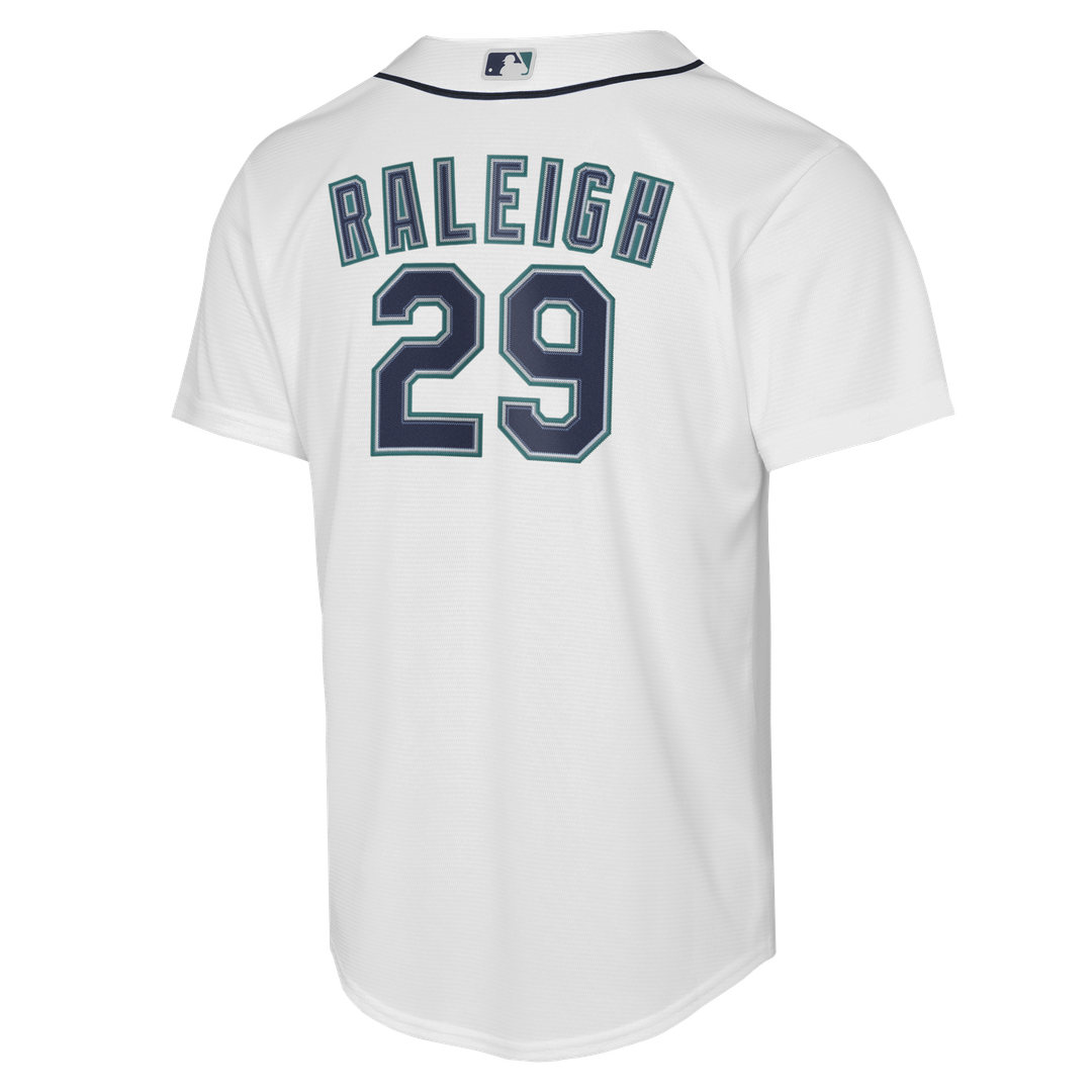Seattle Mariners Cal Raleigh Nike Youth Home Baseline Jersey - White MLB Team Jersey Baseball Fan Apparel