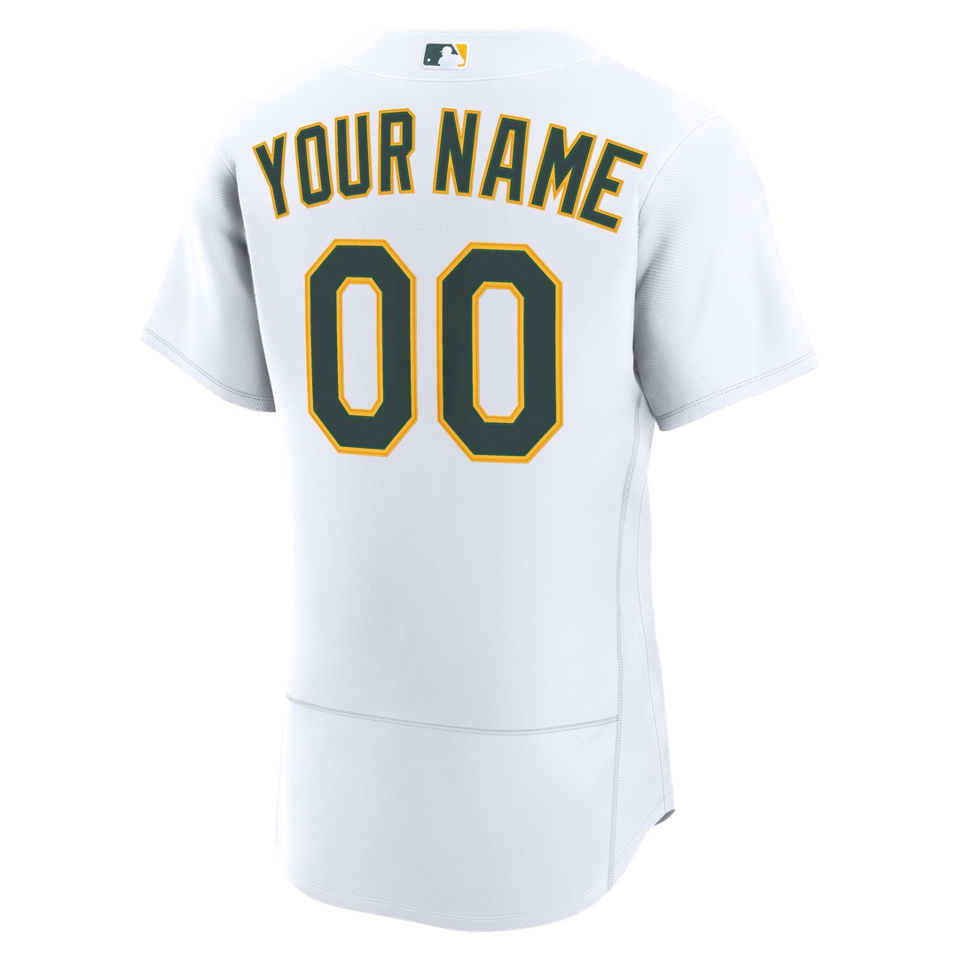 Athletics Nike Home Authentic Custom Jersey - White MLB Team Jersey Baseball Fan Apparel