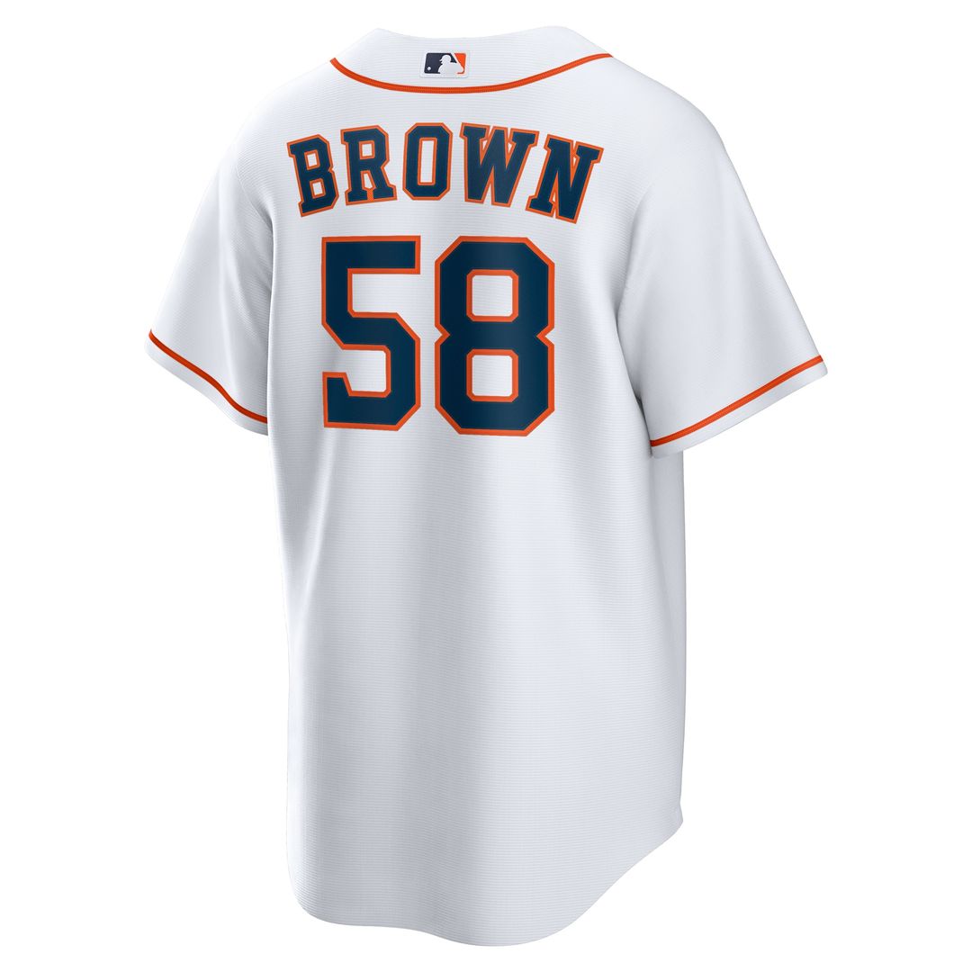 Houston Astros Hunter Brown Nike Home Replica Jersey - White MLB Team Jersey Baseball Fan Apparel
