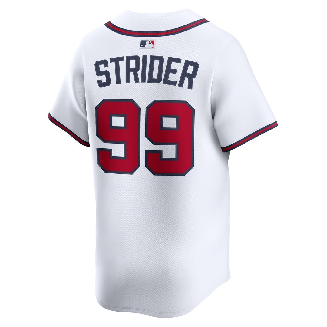Atlanta Braves Spencer Strider Nike Home Limited Player Jersey - White MLB Team Jersey Baseball Fan Apparel
