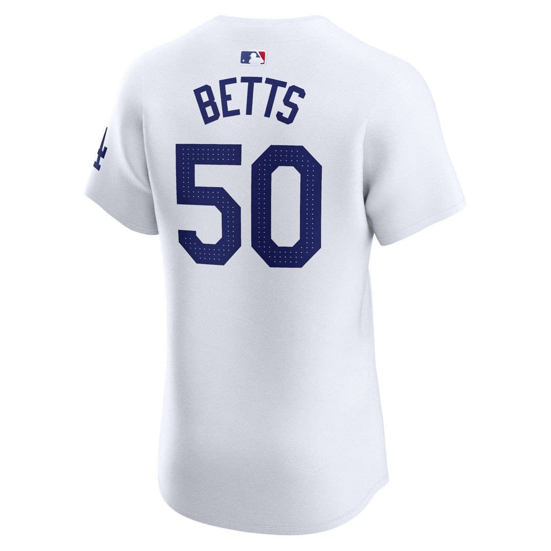Los Angeles Dodgers Mookie Betts Nike Home Elite Jersey - White MLB Team Jersey Baseball Fan Apparel