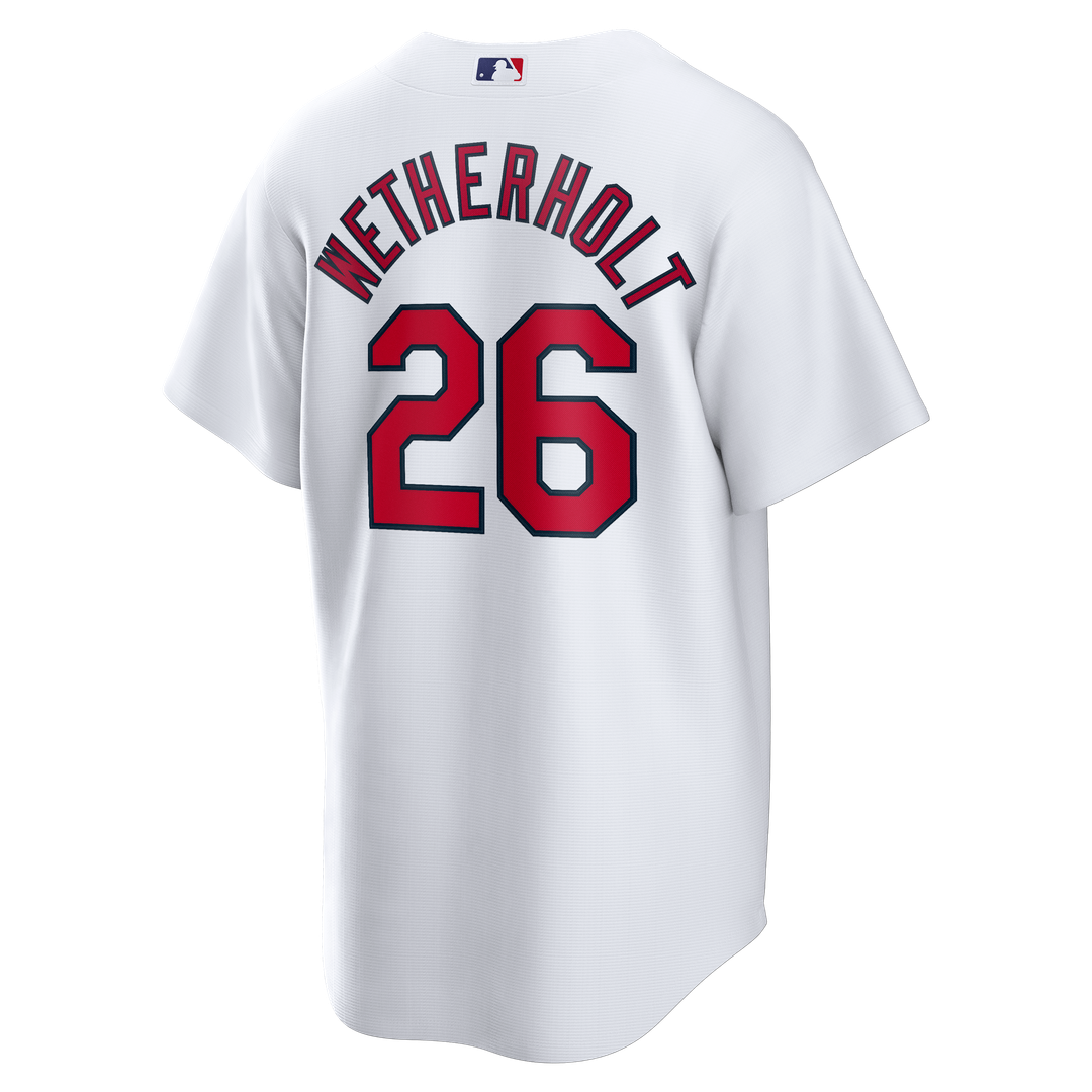 St. Louis Cardinals JJ Wetherholt Nike Home Replica Jersey - White MLB Team Jersey Baseball Fan Apparel