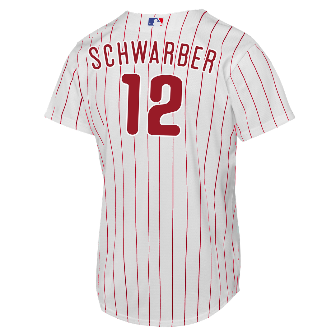 Philadelphia Phillies Kyle Schwarber Nike Youth Home Replica Jersey - White MLB Team Jersey Baseball Fan Apparel