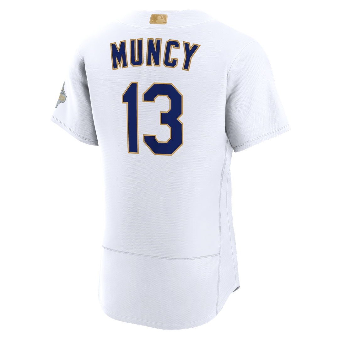 Los Angeles Dodgers Max Muncy Nike 2026 Gold Collection Authentic Jersey - White MLB Team Jersey Baseball Fan Apparel