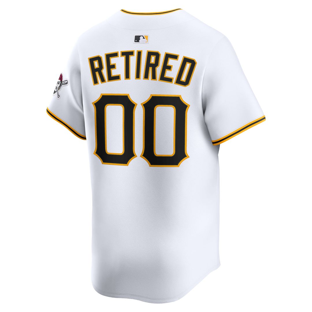 Pittsburgh Pirates Nike Home Limited Pick - A - Player Retired Roster Jersey - White MLB Team Jersey Baseball Fan Apparel