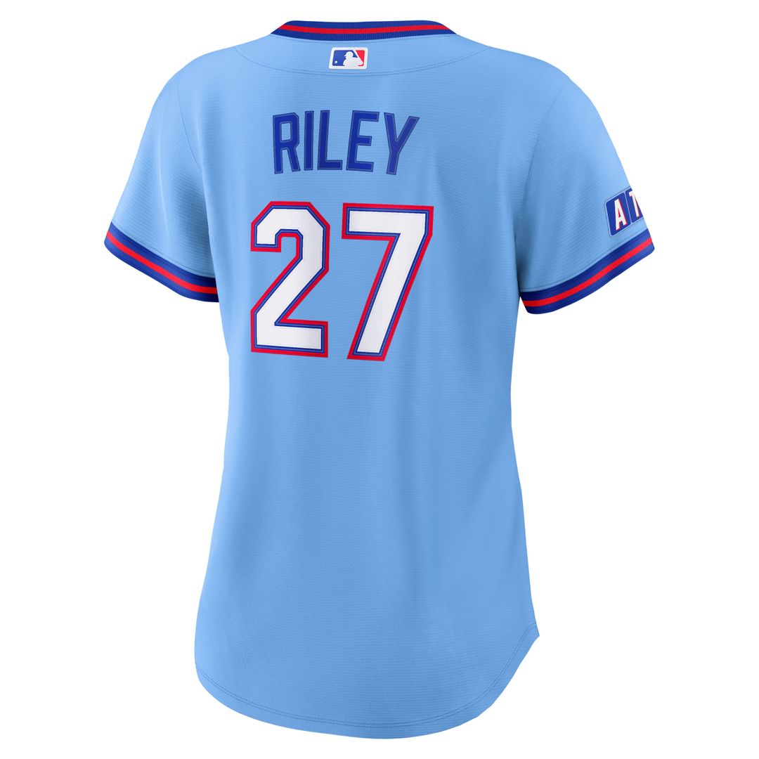 Atlanta Braves Austin Riley Nike Women's 2026 City Connect Stadium Jersey - Powder Blue MLB Team Jersey Baseball Fan Apparel