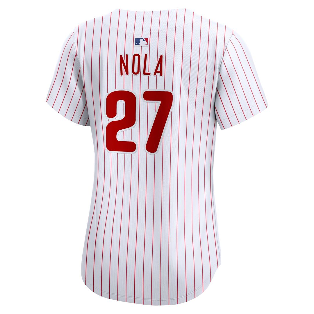 Philadelphia Phillies Aaron Nola Nike Women's Home Limited Player Jersey - White MLB Team Jersey Baseball Fan Apparel