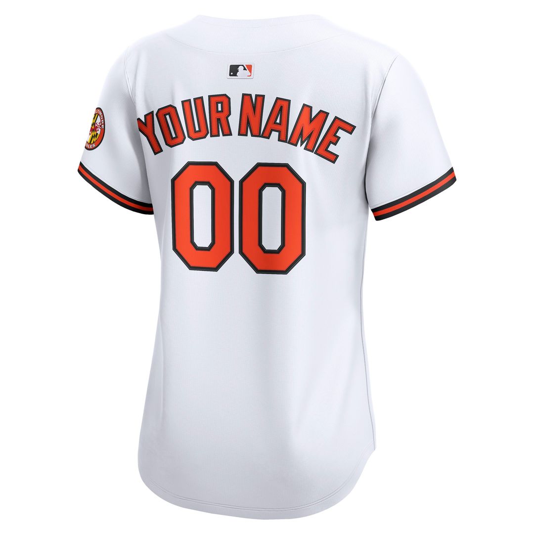 Baltimore Orioles Nike Women's Home Limited Custom Jersey - White MLB Team Jersey Baseball Fan Apparel