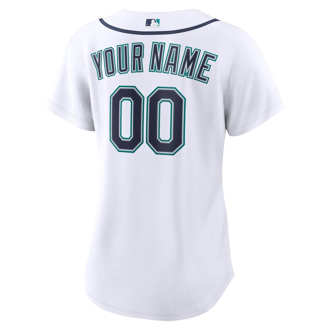 Seattle Mariners Nike Women's Home Replica Custom Jersey - White MLB Team Jersey Baseball Fan Apparel