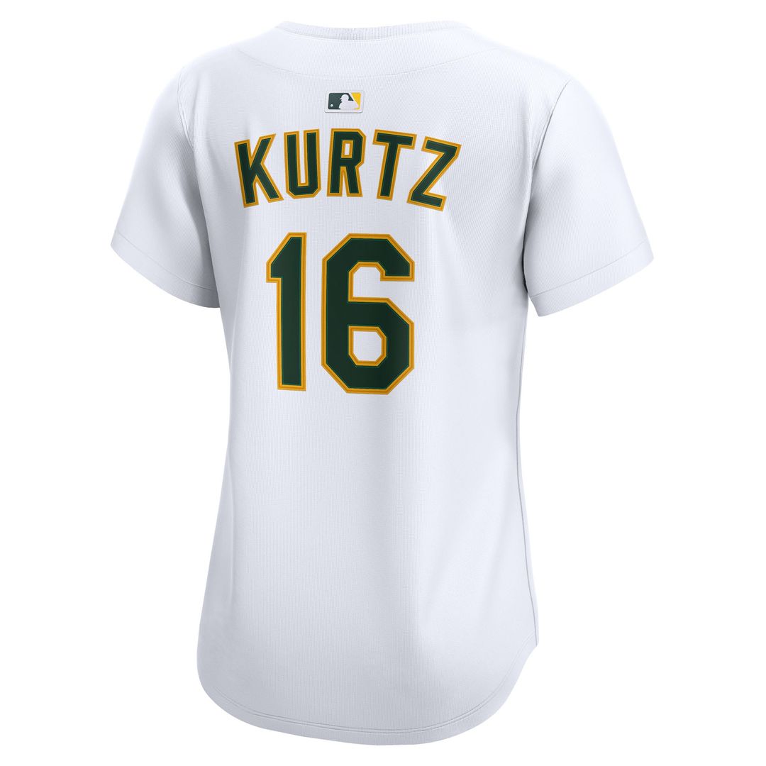 Athletics Nick Kurtz Nike Women's Home Limited Player Jersey - White MLB Team Jersey Baseball Fan Apparel
