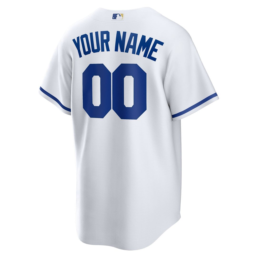 Kansas City Royals Nike Replica Custom Jersey - White MLB Team Jersey Baseball Fan Apparel