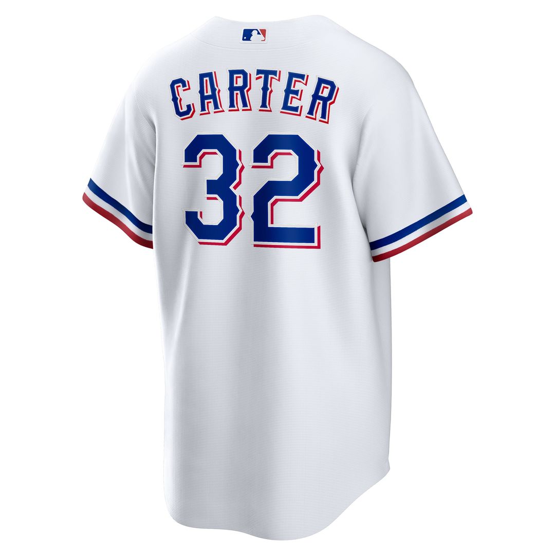 Texas Rangers Evan Carter Nike Home Replica Jersey - White MLB Team Jersey Baseball Fan Apparel
