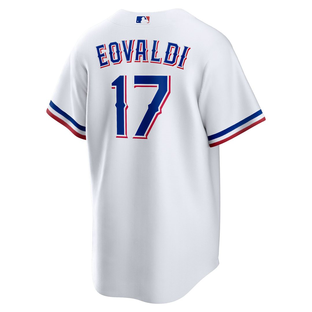 Texas Rangers Nathan Eovaldi Nike Home Replica Player Jersey - White MLB Team Jersey Baseball Fan Apparel