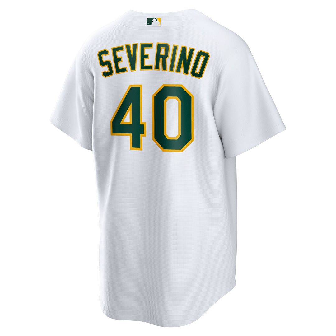 Athletics Luis Severino Nike Home Replica Jersey - White MLB Team Jersey Baseball Fan Apparel