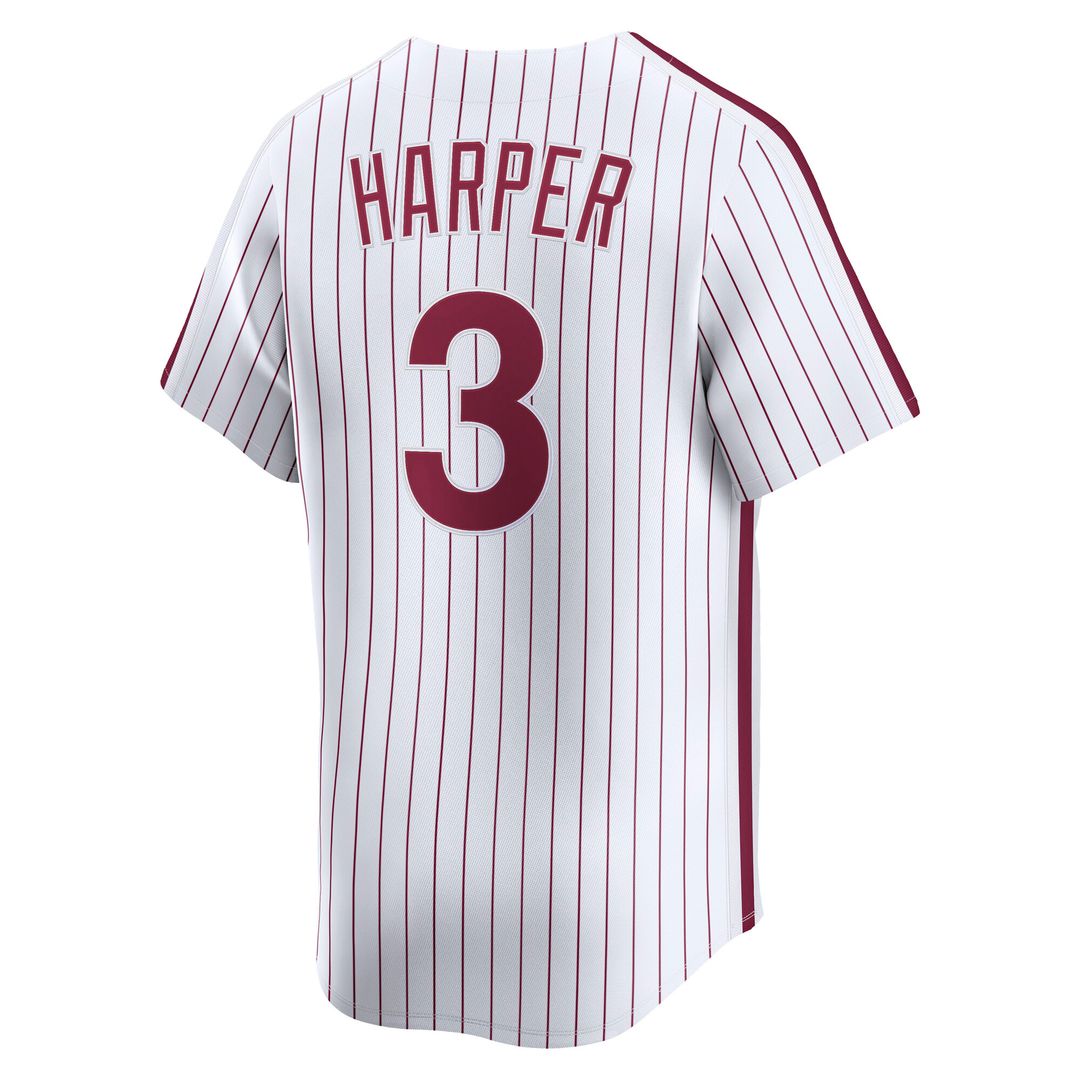 Philadelphia Phillies Bryce Harper Nike Cooperstown Limited Jersey - White MLB Team Jersey Baseball Fan Apparel