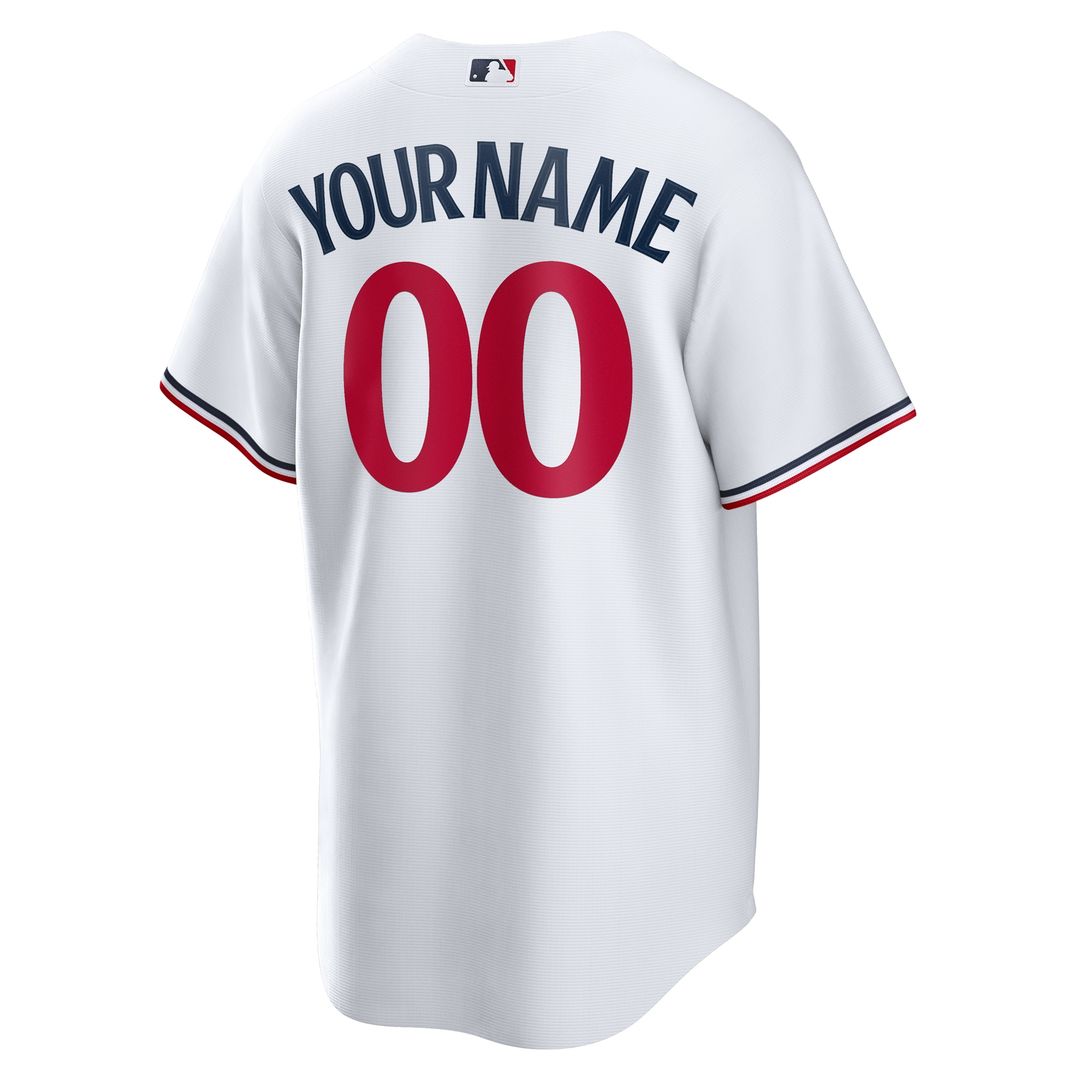 Minnesota Twins Nike Home Replica Custom Jersey - White MLB Team Jersey Baseball Fan Apparel