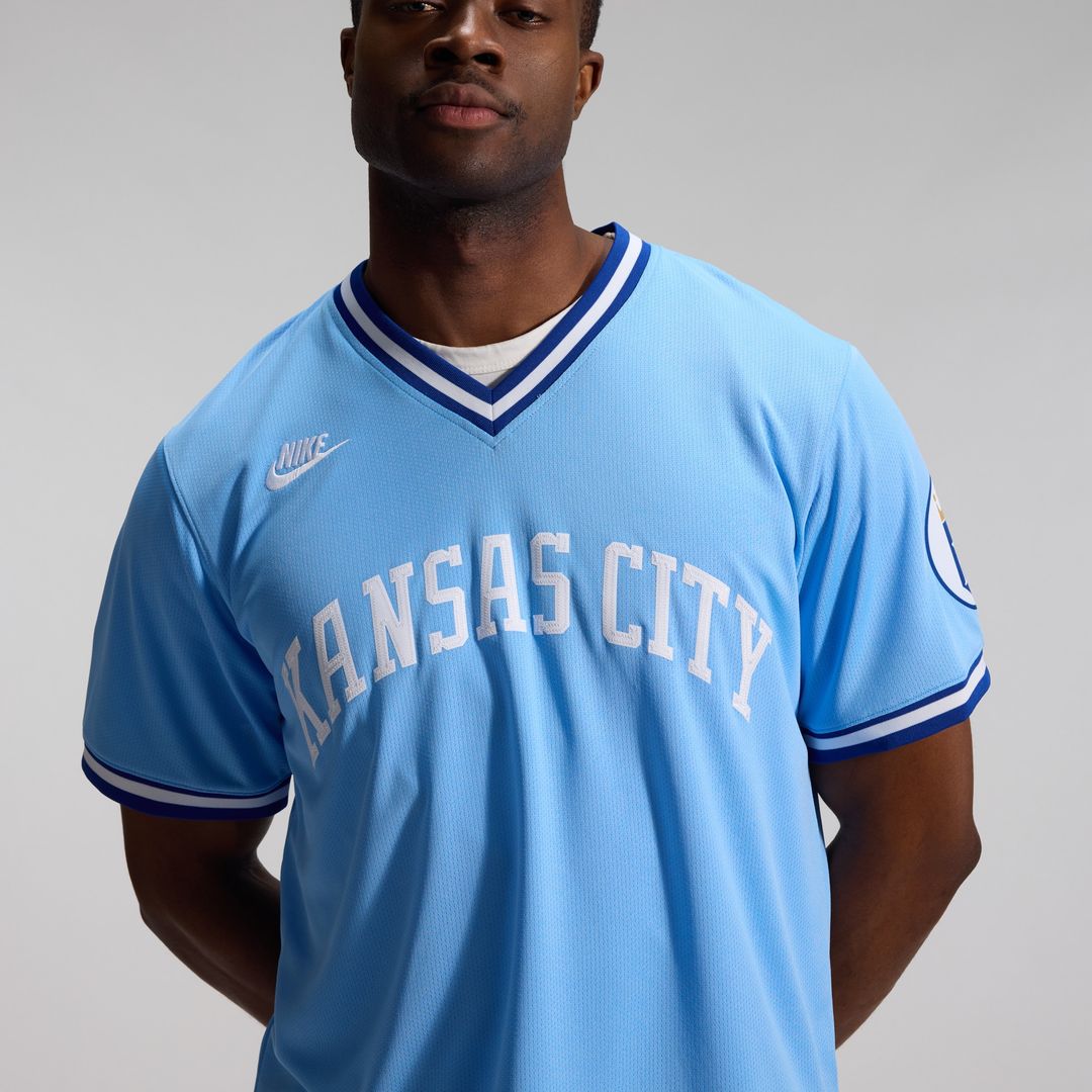 Kansas City Royals Bo Jackson Nike Throwback Cooperstown Limited Jersey - Light Blue MLB Team Jersey Baseball Fan Apparel