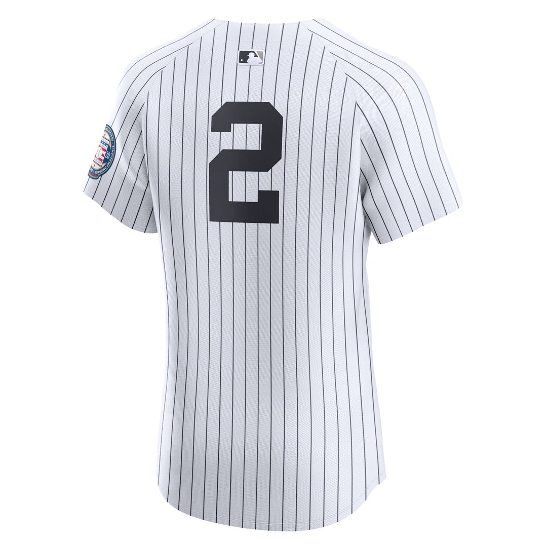 New York Yankees Derek Jeter Nike Home 2020 Hall of Fame Induction Patch Elite Player Jersey - White MLB Team Jersey Baseball Fan Apparel