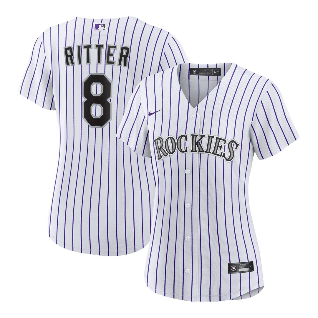 Colorado Rockies Ryan Ritter Nike Women's Home Replica Jersey - White MLB Team Jersey Baseball Fan Apparel