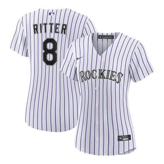Colorado Rockies Ryan Ritter Nike Women's Home Replica Jersey - White MLB Team Jersey Baseball Fan Apparel