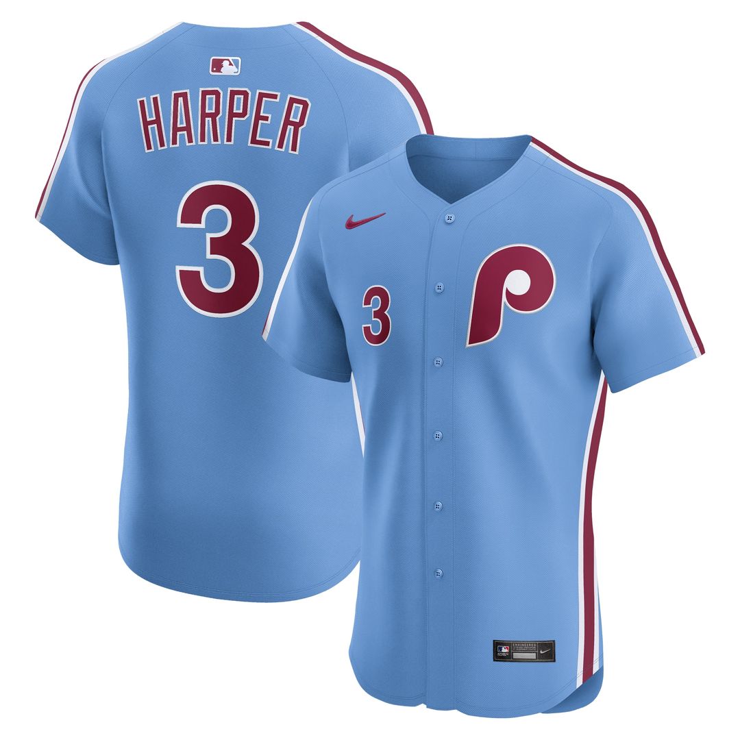 Philadelphia Phillies Bryce Harper Nike Alternate 2 Elite Jersey - Cream MLB Team Jersey Baseball Fan Apparel