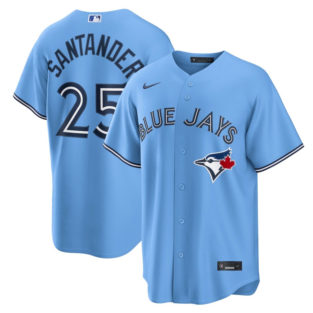 Toronto Blue Jays Anthony Santander Nike Alternate Replica Jersey - Light Blue MLB Team Jersey Baseball Fan Apparel