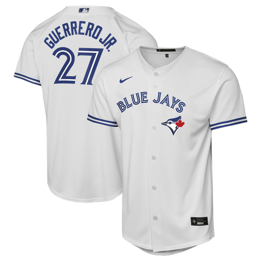 Toronto Blue Jays Vladimir Guerrero Jr. Nike Youth Home Baseline Jersey - White MLB Team Jersey Baseball Fan Apparel