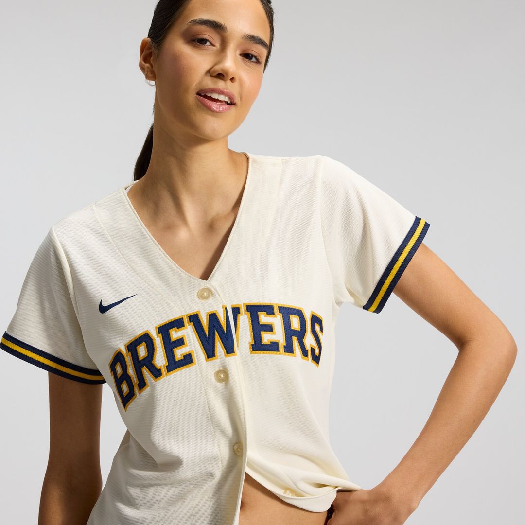 Milwaukee Brewers Sal Frelick Nike Women's Home Replica Jersey - Cream MLB Team Jersey Baseball Fan Apparel