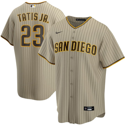 San Diego Padres Fernando Tatis Jr. Nike Alternate Replica Player Jersey - Tan MLB Team Jersey Baseball Fan Apparel