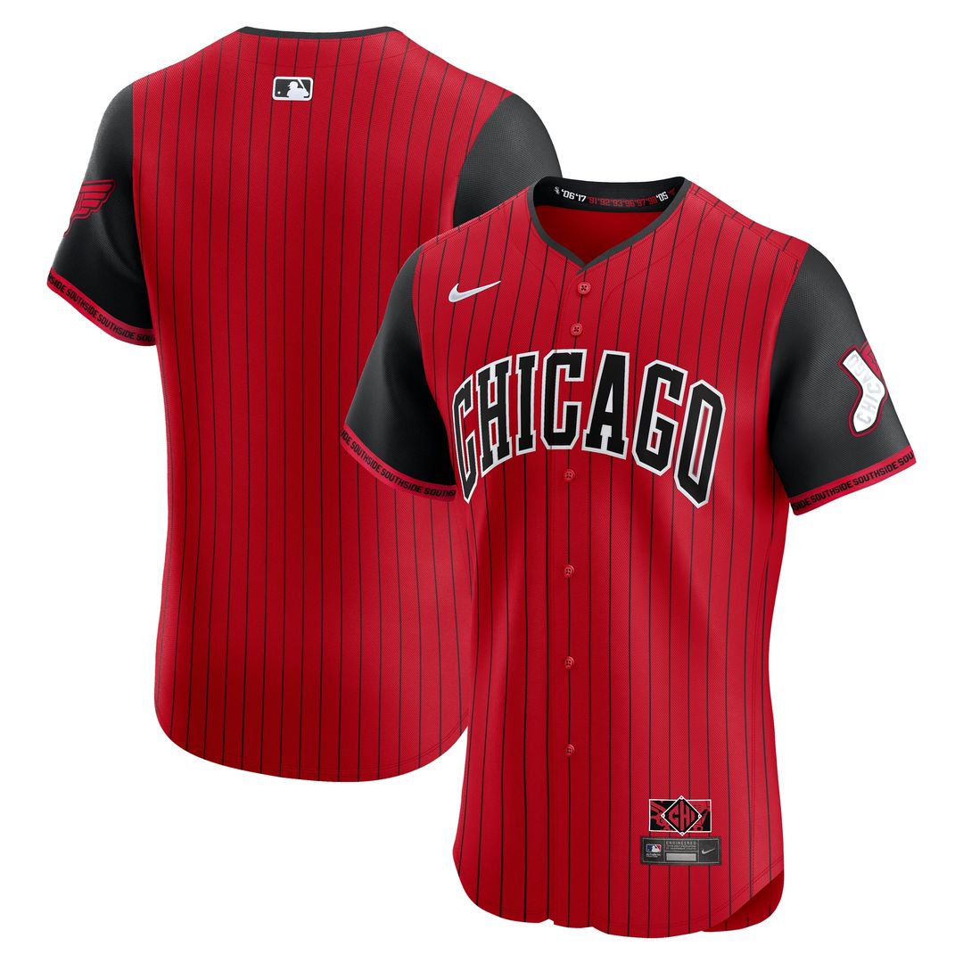 Chicago White Sox Nike 2025 City Connect Elite Jersey - Red/Black MLB Team Jersey Baseball Fan Apparel