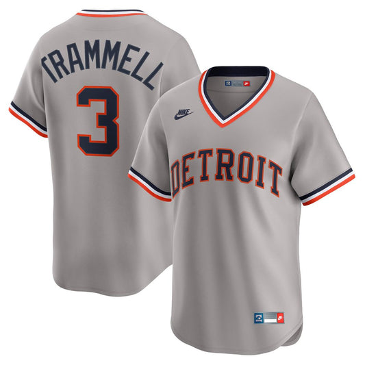 Detroit Tigers Alan Trammell Nike Cooperstown Limited Jersey - Gray MLB Team Jersey Baseball Fan Apparel