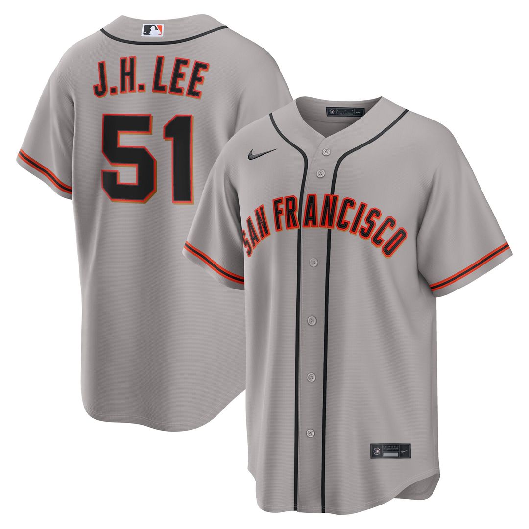 San Francisco Giants Jung Hoo Lee Nike Road Replica Jersey - Gray MLB Team Jersey Baseball Fan Apparel