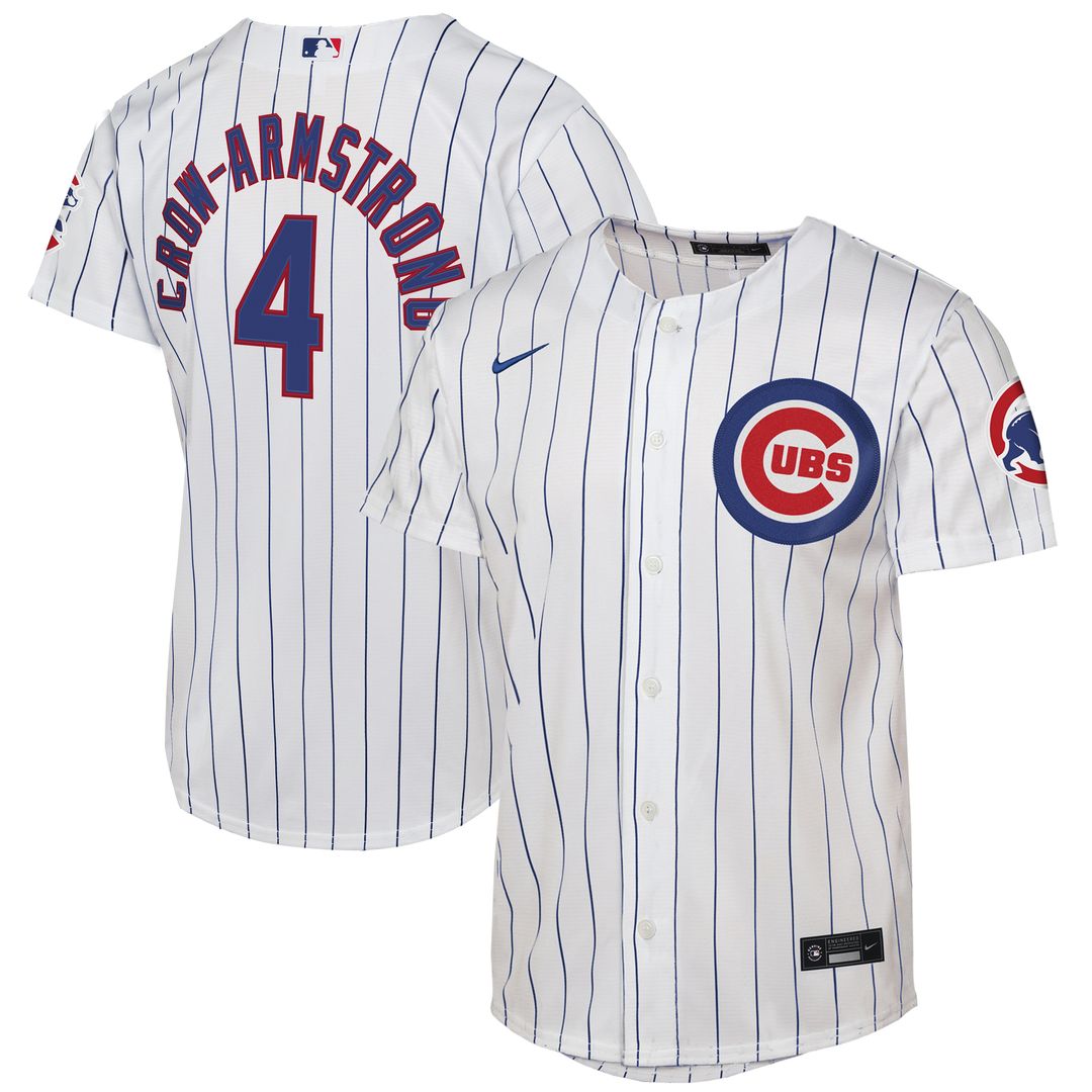Chicago Cubs Pete Crow - Armstrong Nike Youth Home Stadium Jersey - White MLB Team Jersey Baseball Fan Apparel