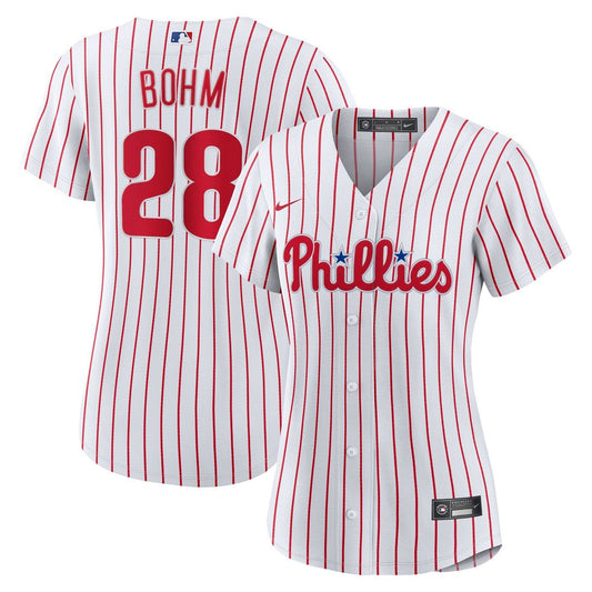 Philadelphia Phillies Alec Bohm Nike Women's Home Replica Jersey - White MLB Team Jersey Baseball Fan Apparel