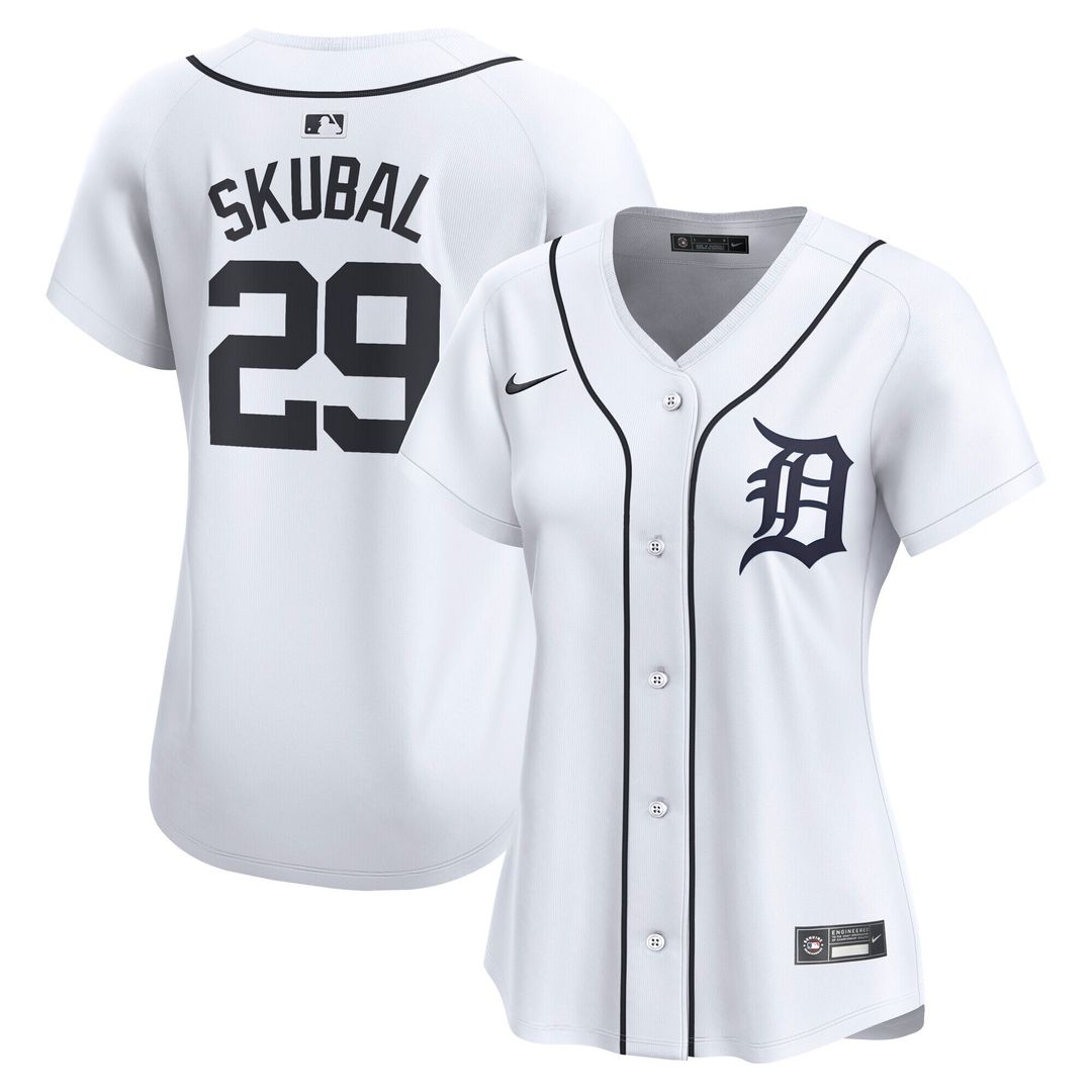 Detroit Tigers Tarik Skubal Nike Women's Limited Player Jersey - White MLB Team Jersey Baseball Fan Apparel
