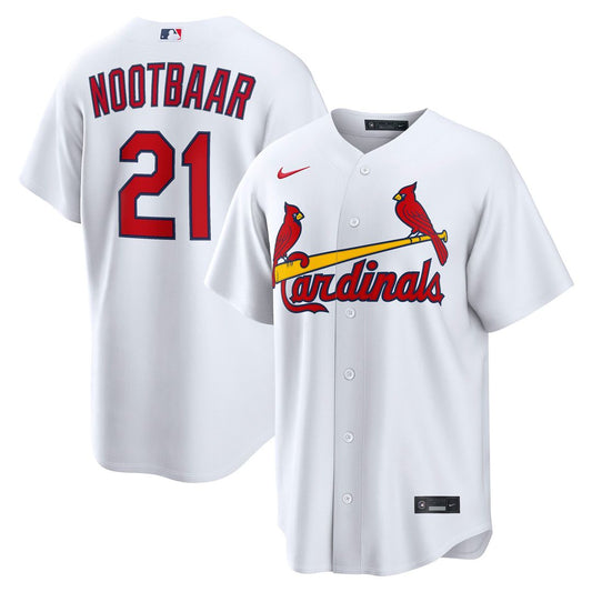 St. Louis Cardinals Lars Nootbaar Nike Home Replica Jersey - White MLB Team Jersey Baseball Fan Apparel