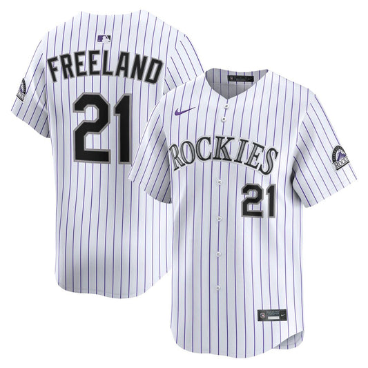 Colorado Rockies Kyle Freeland Nike Home Limited Player Jersey - White MLB Team Jersey Baseball Fan Apparel