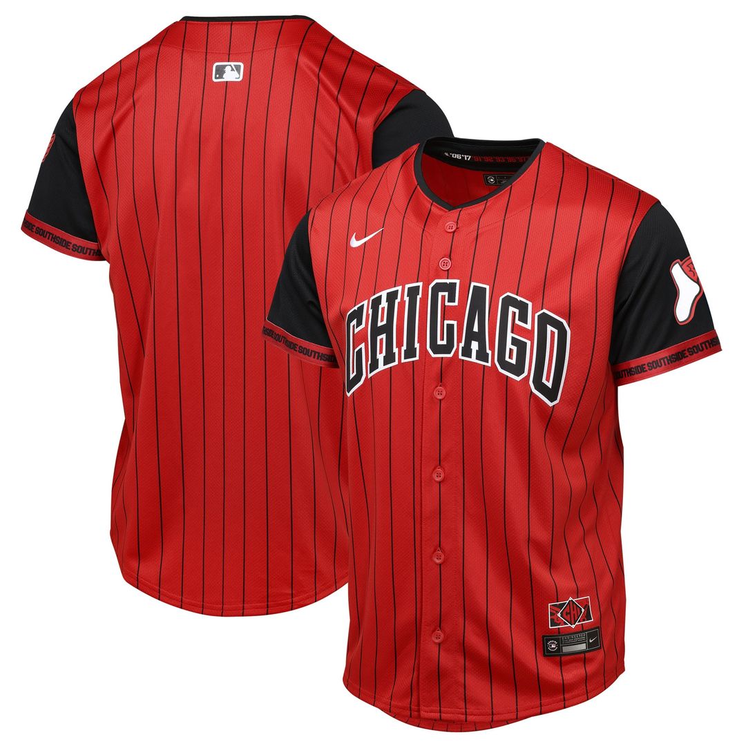 Chicago White Sox Youth 2025 City Connect Limited Jersey - Red/Black MLB Team Jersey Baseball Fan Apparel
