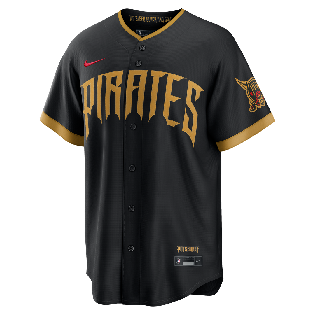 Pittsburgh Pirates Oneil Cruz Nike 2026 City Connect Stadium Jersey - Black MLB Team Jersey Baseball Fan Apparel