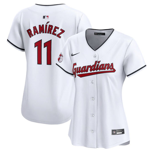 Cleveland Guardians Jose Ramirez Nike Women's Home Limited Player Jersey - White MLB Team Jersey Baseball Fan Apparel