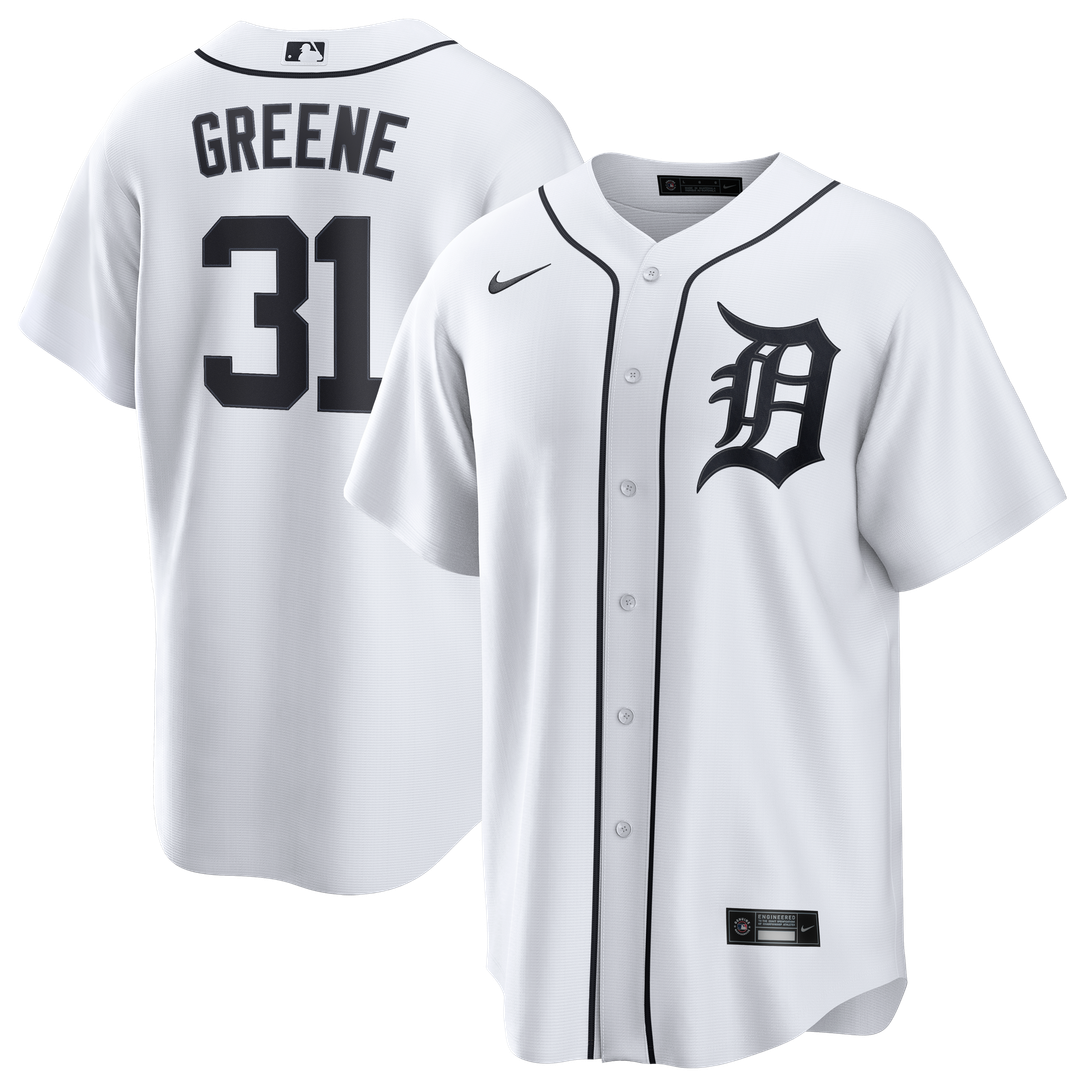 Detroit Tigers Riley Greene Nike Home Replica Jersey - White MLB Team Jersey Baseball Fan Apparel