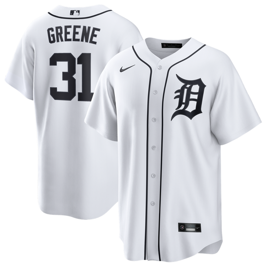 Detroit Tigers Riley Greene Nike Home Replica Jersey - White MLB Team Jersey Baseball Fan Apparel