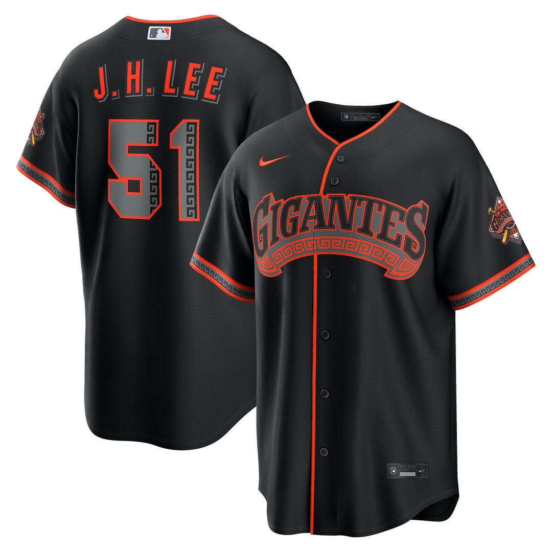 San Francisco Giants Jung Hoo Lee Nike Alternate Stadium Jersey - Black MLB Team Jersey Baseball Fan Apparel