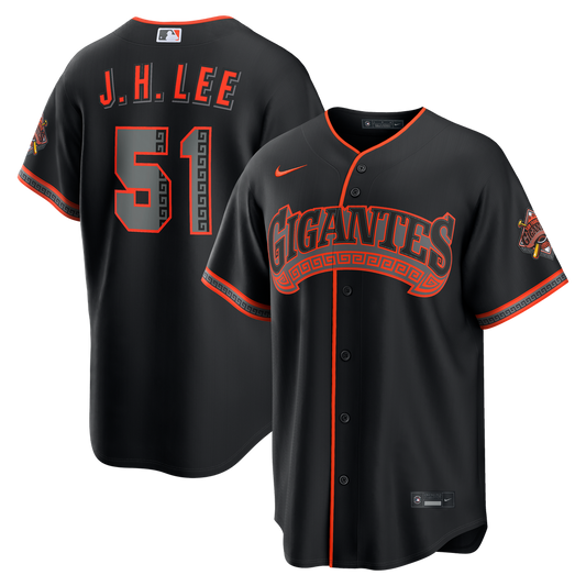 San Francisco Giants Jung Hoo Lee Nike Alternate Stadium Jersey - Black MLB Team Jersey Baseball Fan Apparel