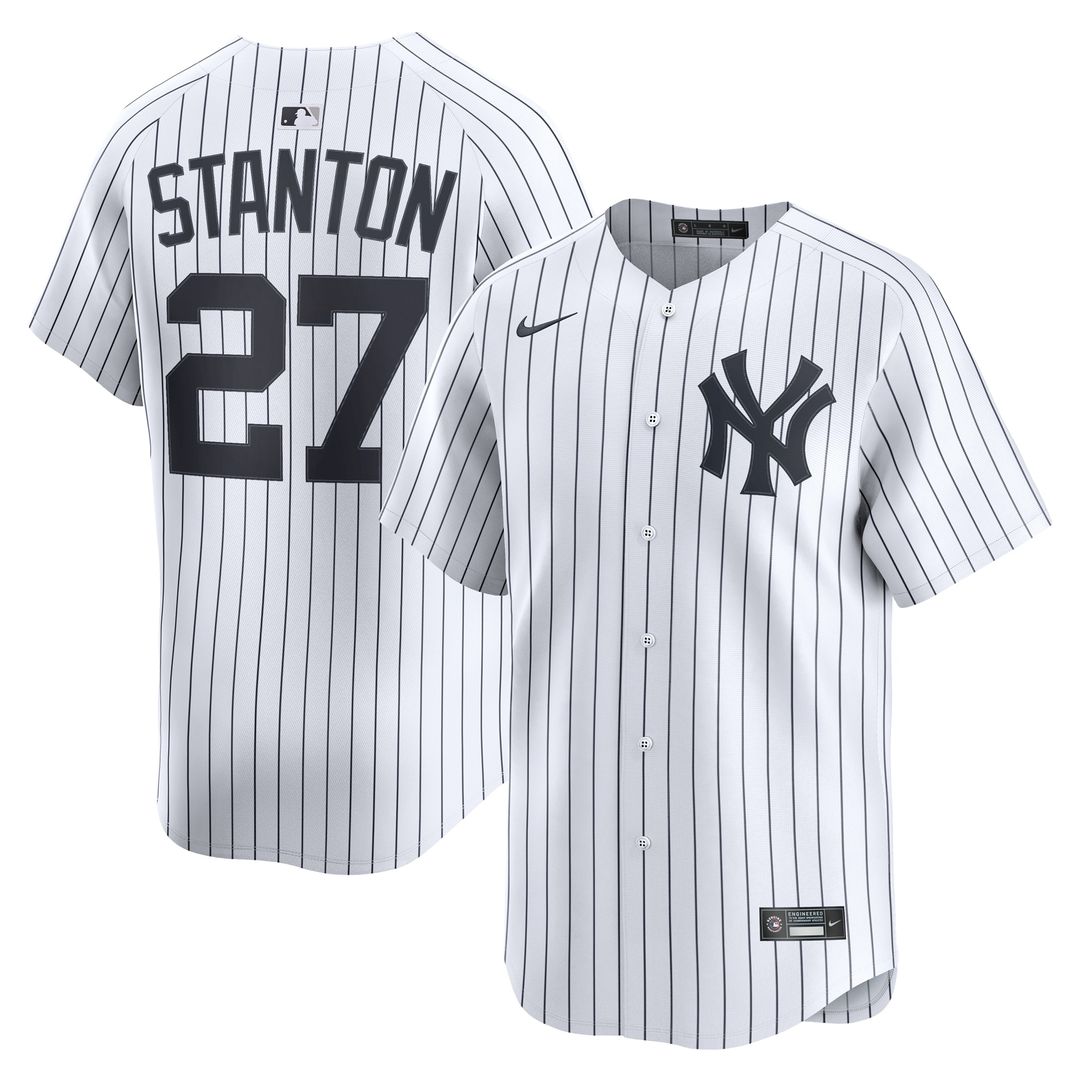 New York Yankees Giancarlo Stanton Nike Home Limited Player Jersey - White MLB Team Jersey Baseball Fan Apparel