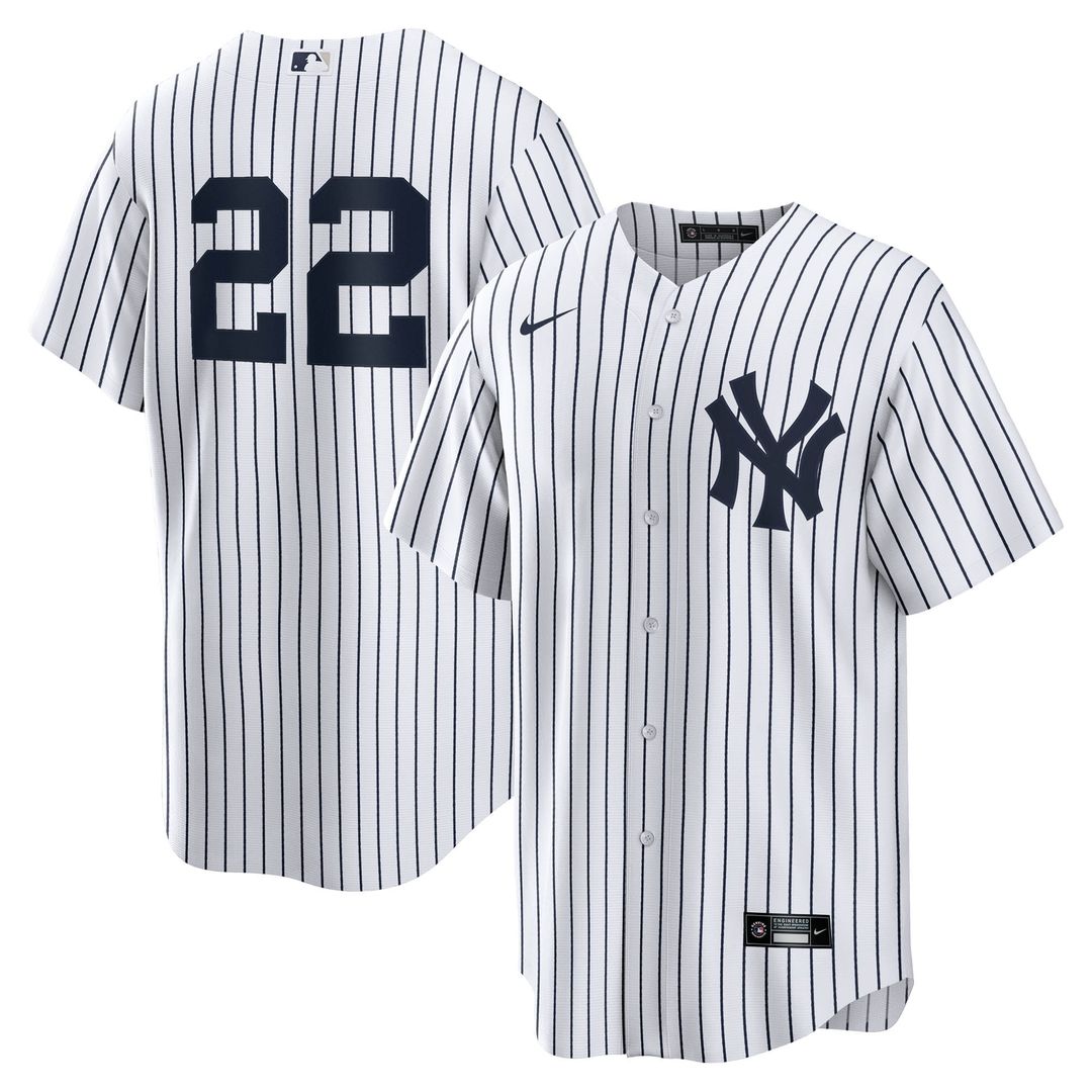 New York Yankees Ben Rice Nike Home Replica Jersey - White MLB Team Jersey Baseball Fan Apparel