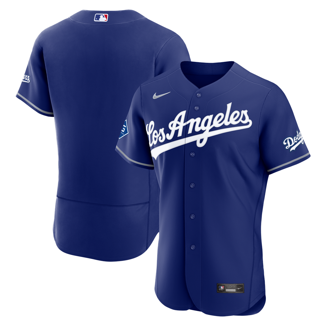 Los Angeles Dodgers Nike Home Sponsor Patch Authentic Jersey - White MLB Team Jersey Baseball Fan Apparel