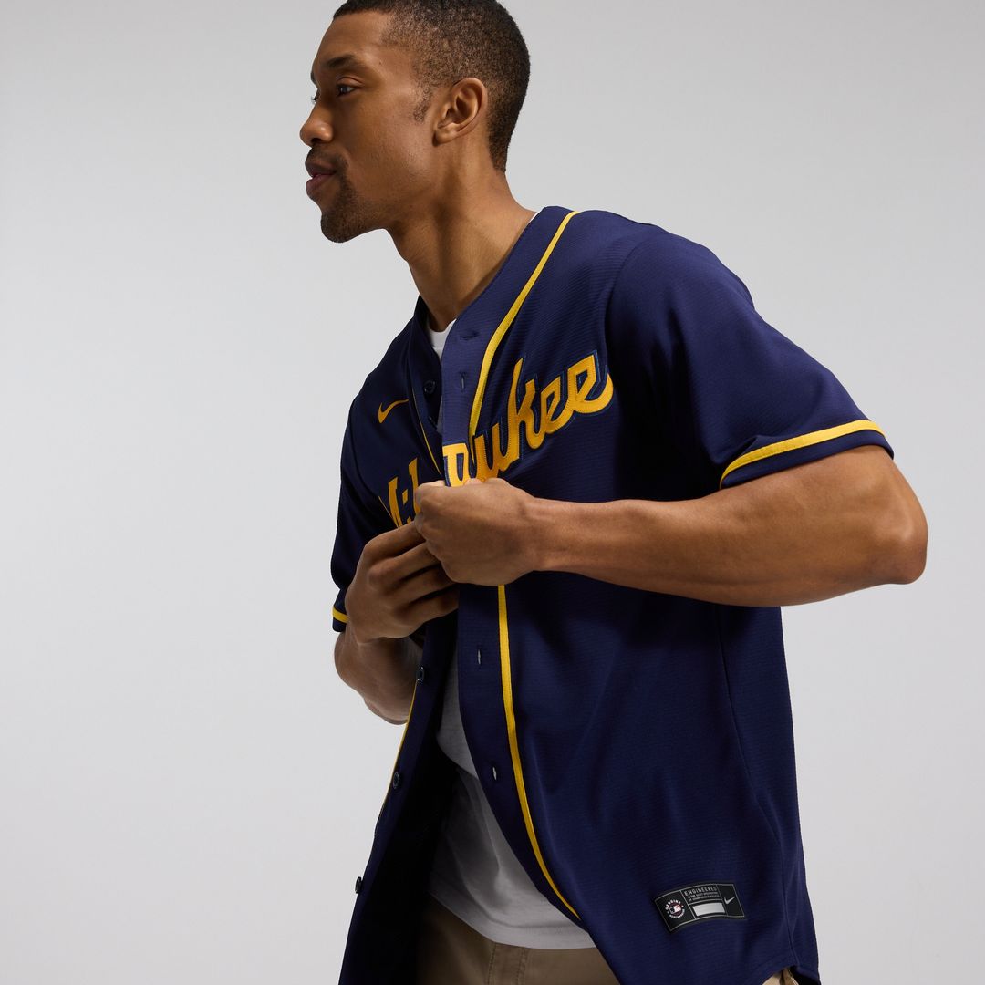 Milwaukee Brewers Nike Home Replica Team Jersey - Cream MLB Team Jersey Baseball Fan Apparel